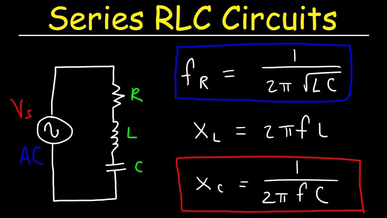 Series RLC Circuits, Resonant Frequency, Inductive Reactance & Capacitive Reactance - AC Circuits
