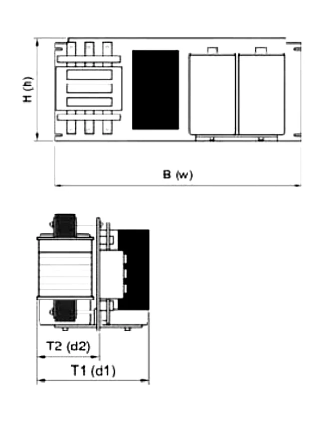 filter compensation modules technical drawing