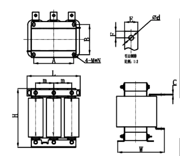 filter reactors technical drawing