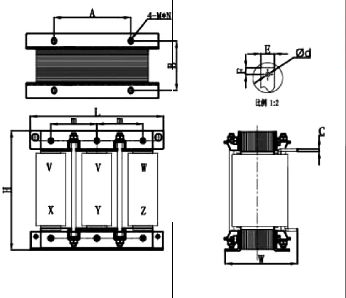 filter reactors technical drawing