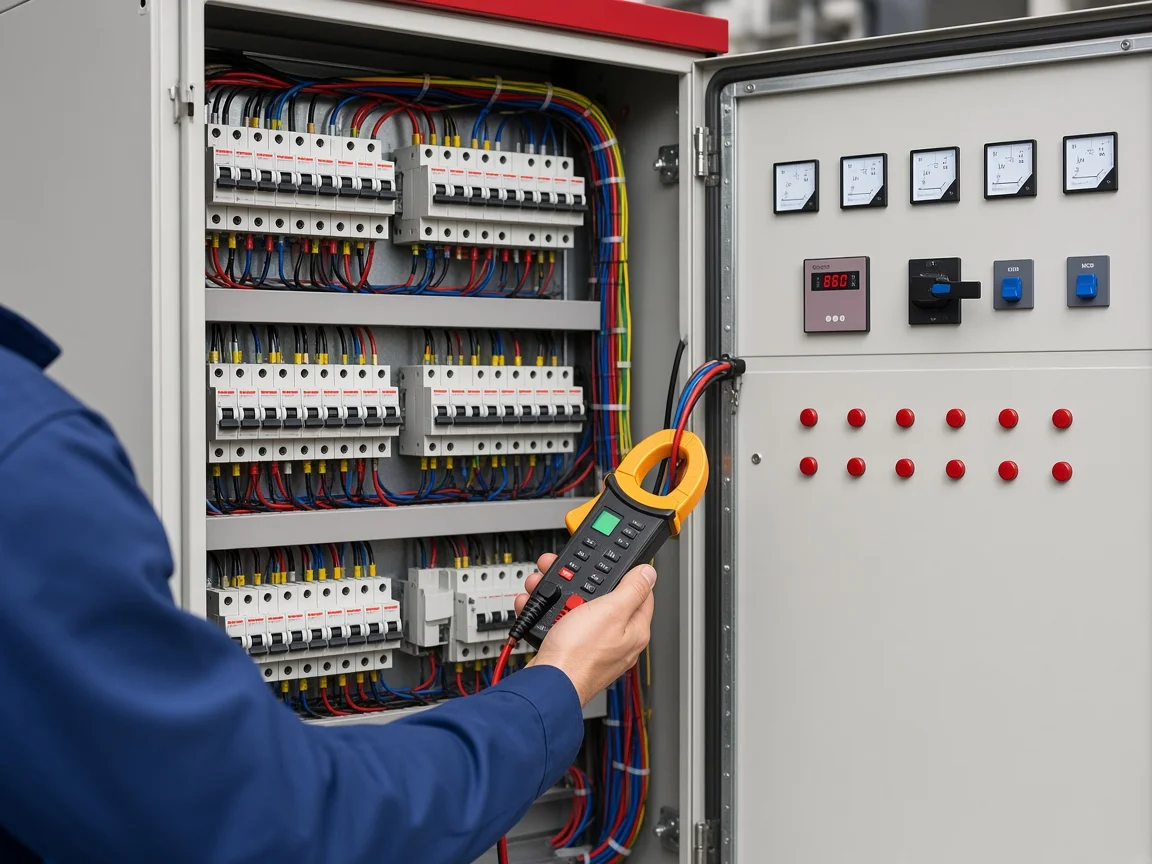 Commissioning checks on an APFC panel before automatic mode