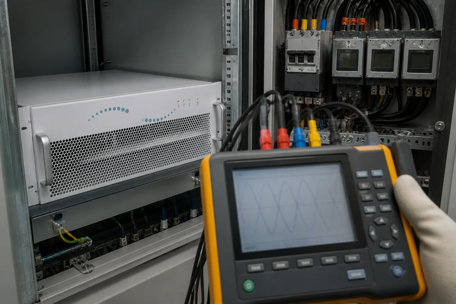 Power quality measurement context before selecting SVG or hybrid compensation