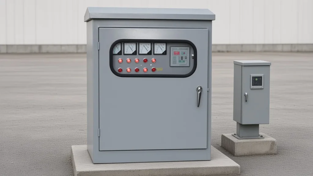Set and Cable a Packaged Capacitor Bank Installation
