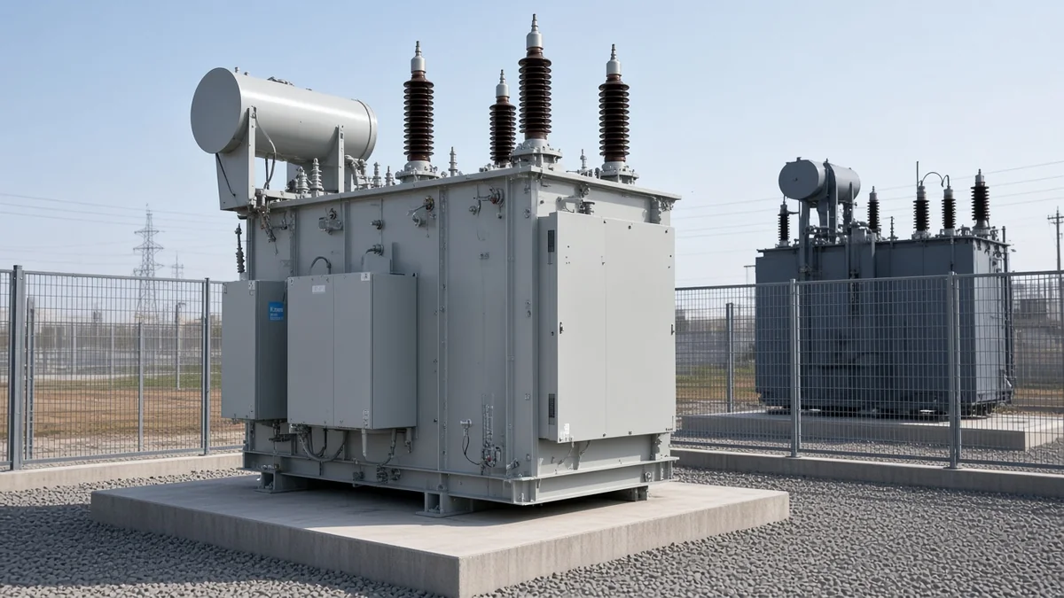 Outdoor yard package for a station-mounted capacitor bank on a substation concrete pad