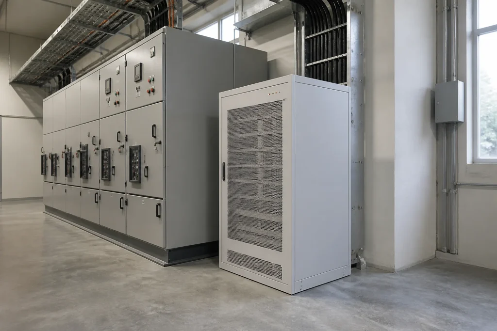 Load Balancing and Power Quality for Large Buildings: SVG, AHF, and Capacitor Stacks