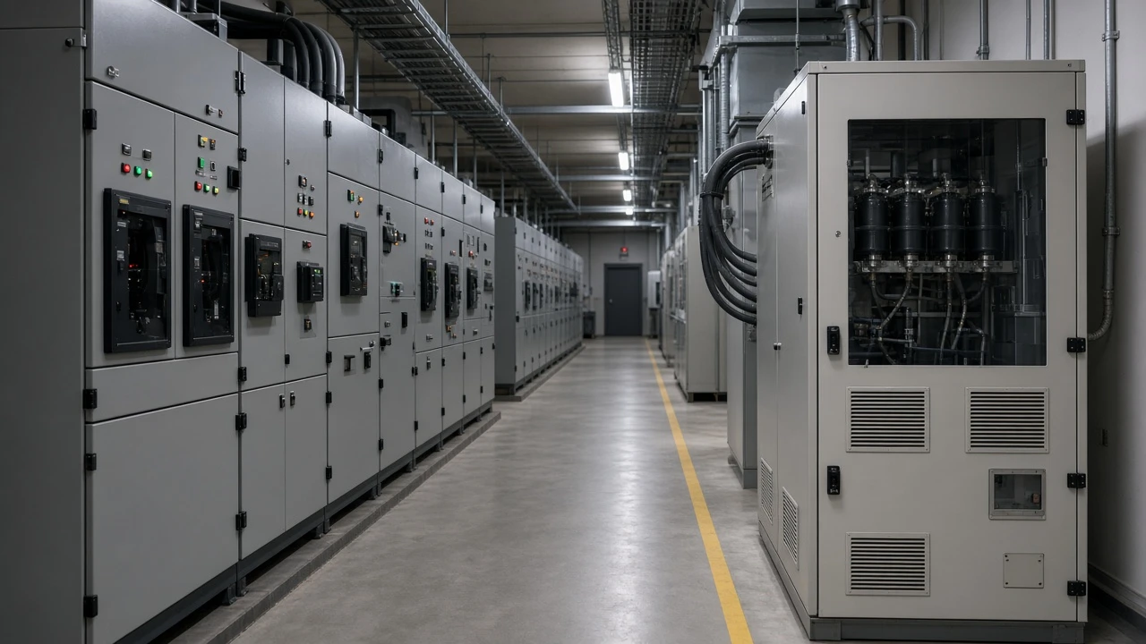 Industrial feeder corridor with capacitor compensation for voltage and loss reduction