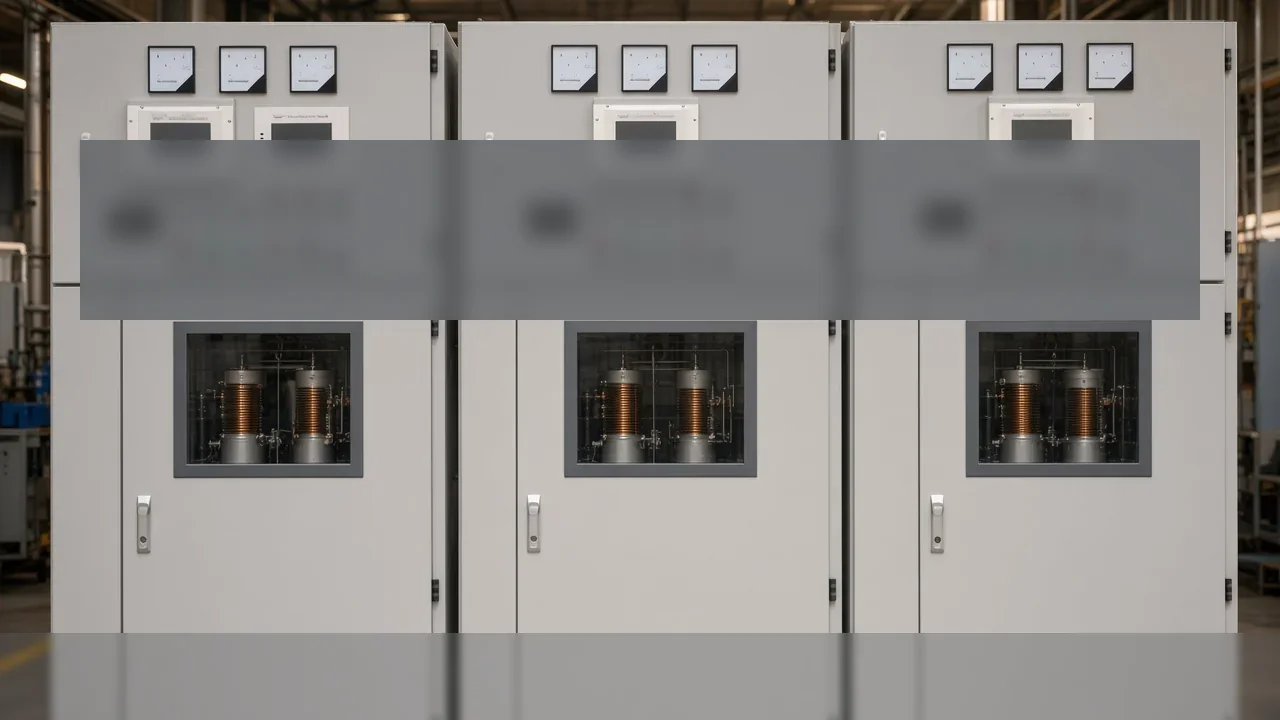 Capacitor bank enclosure suggesting internal bleeder and discharge resistor paths after disconnect