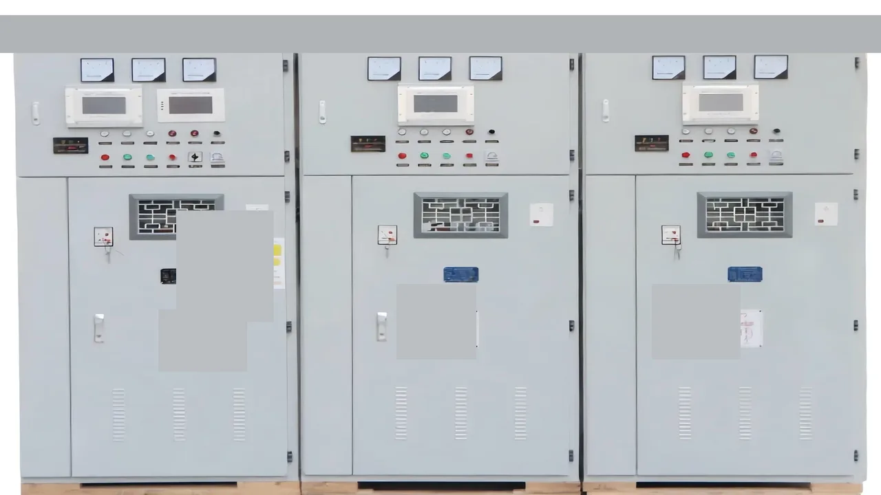 HYTBB reactive compensation cabinets with the nameplate band covered