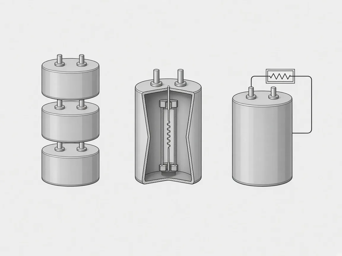 Series string, an element fuse inside the can, and an external unit fuse