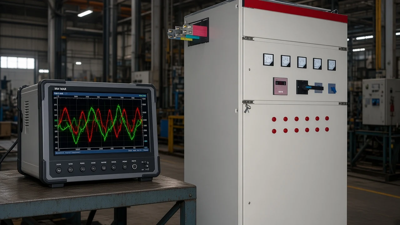 Power quality analyzer context for true power factor versus displacement cos theta under distorted waveforms