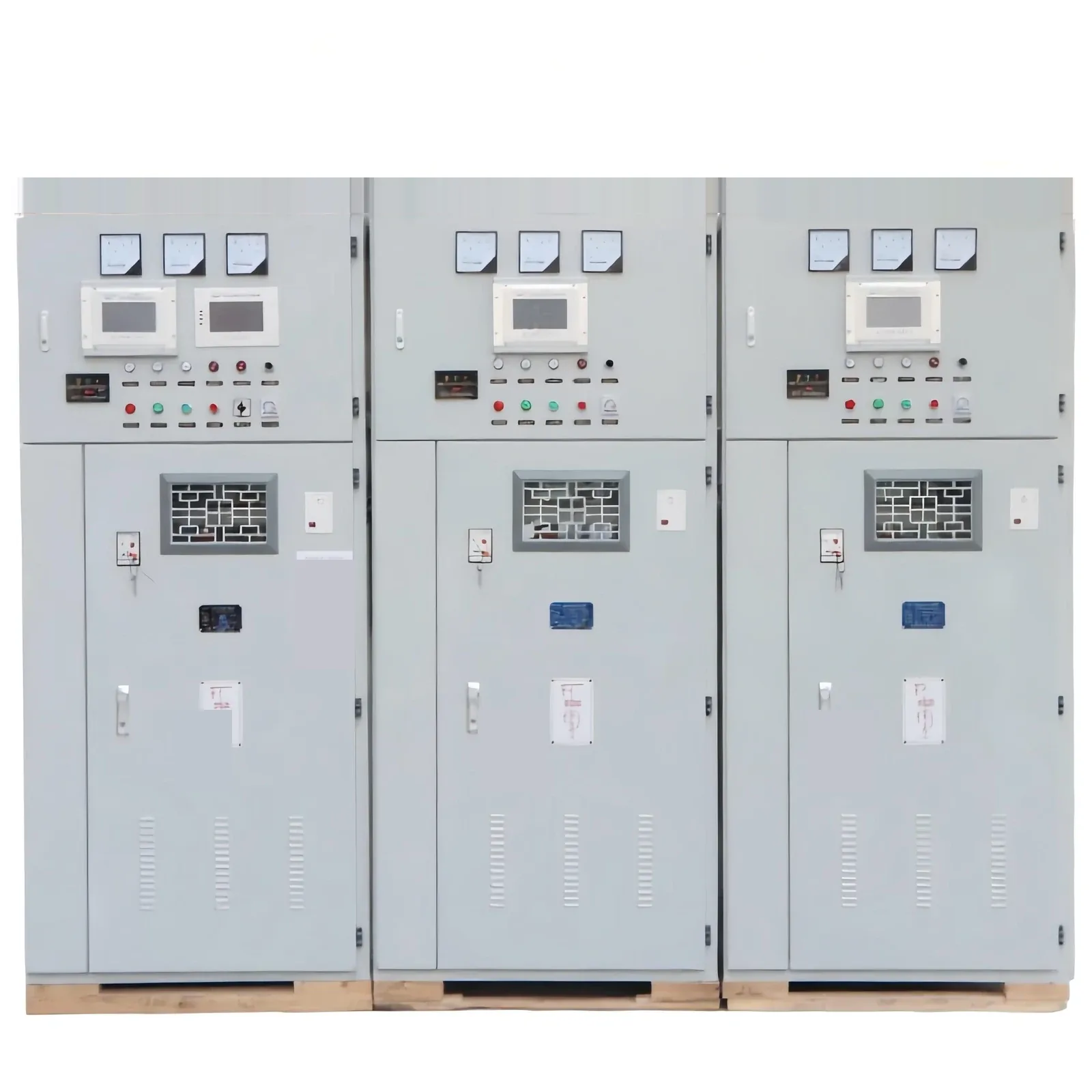 HYTBB shunt compensation cabinets photographed on a white studio background