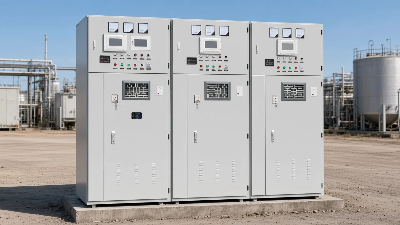 Metal-enclosed shunt cabinet with an indoor or outdoor installation line