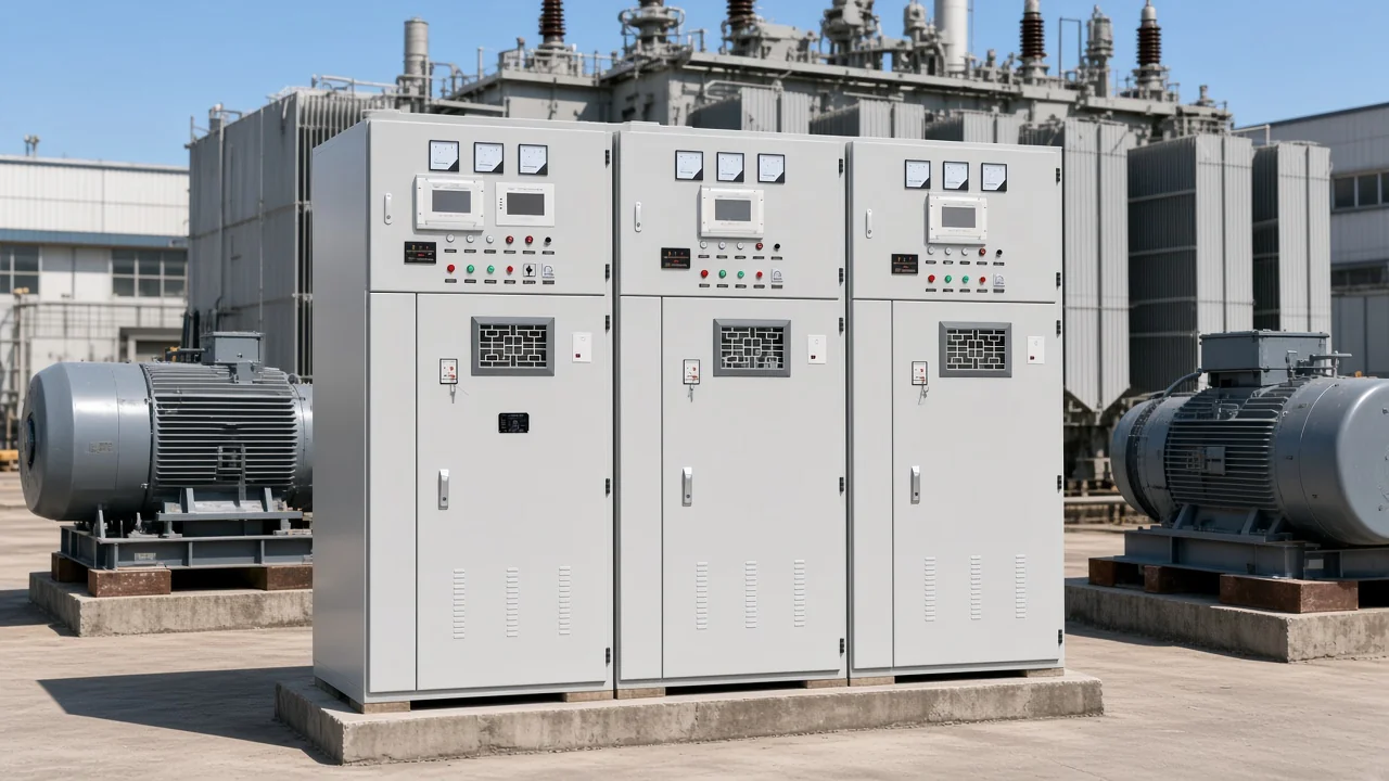 Lagging plant bus served by a shunt capacitor bank